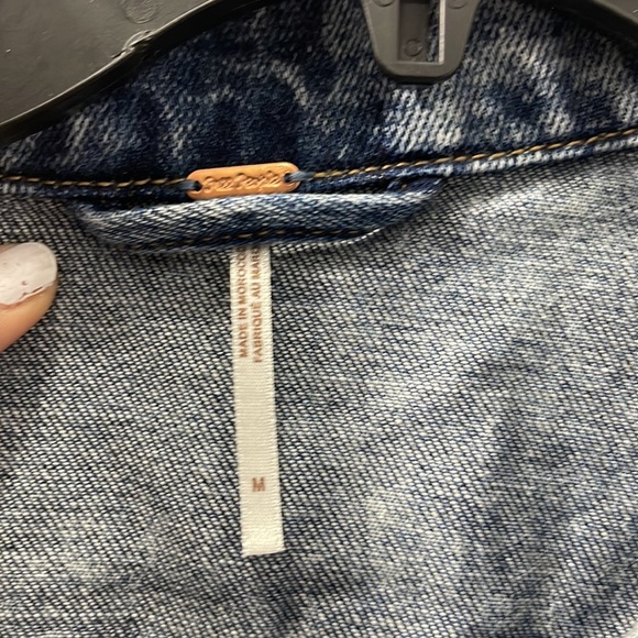 Free People Indigo Acid Wash Jean Jacket - Picture 3 of 5